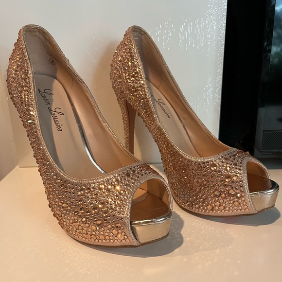 NWT Lauren Lorraine Candy Peep Toe Heels - Picture 6 of 10